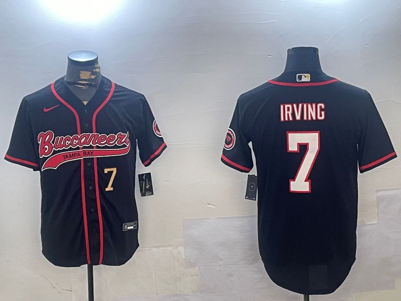 Men Tampa Bay Buccaneers #7 Irving Black Joint Name 2024 Nike Limited NFL Jersey style 2